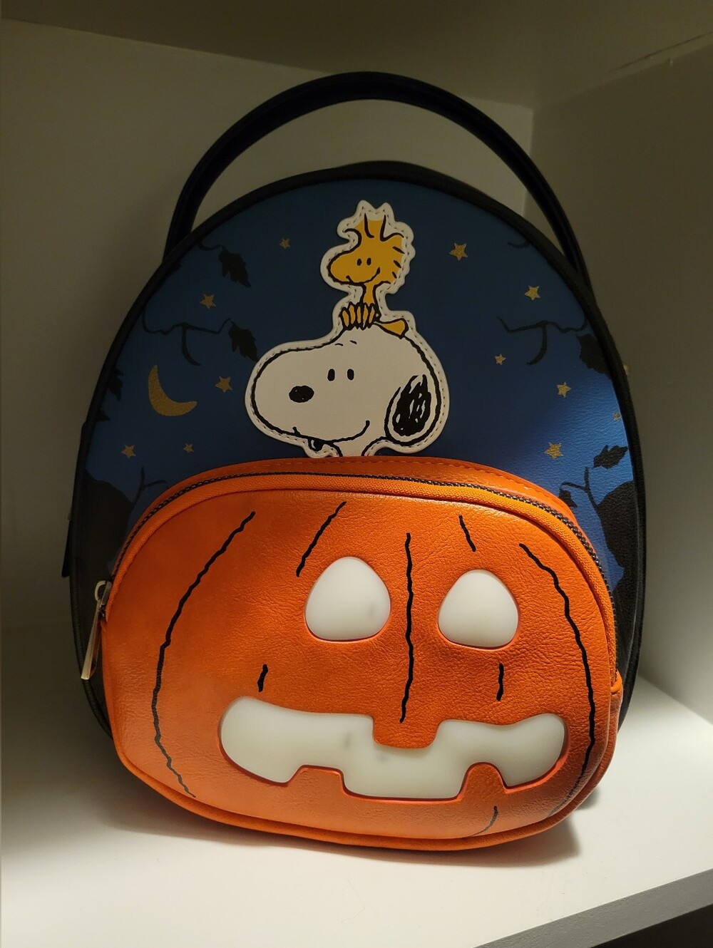Peanuts Snoopy Great Pumpkin Light Up Convertible Backpack NWT